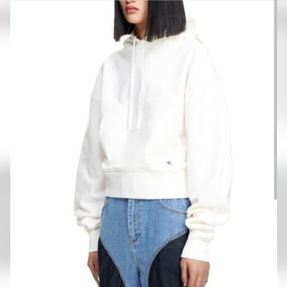 NWT HM X Mugler Batwing Sleeve Hoodie, H&M sz Small - Picture 3 of 6